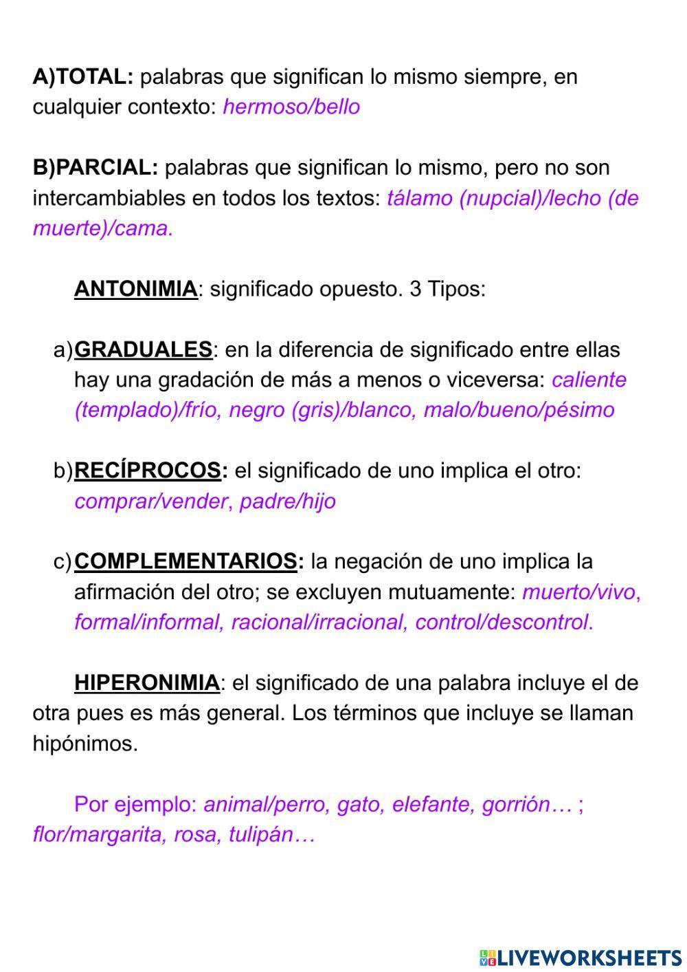 Relaciones semánticas entre palabras