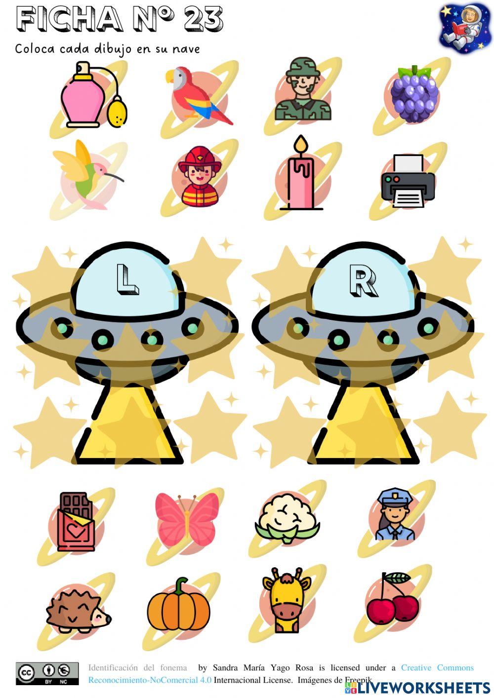 Discriminación fonética L y R espacio