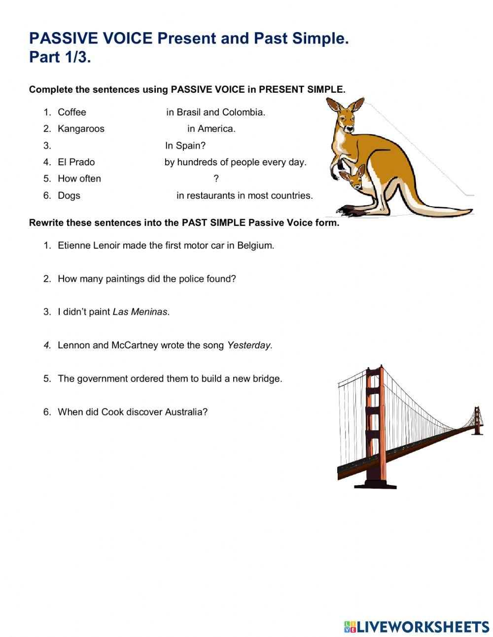 Passive Voice Present and Past Simple-PART 1-3