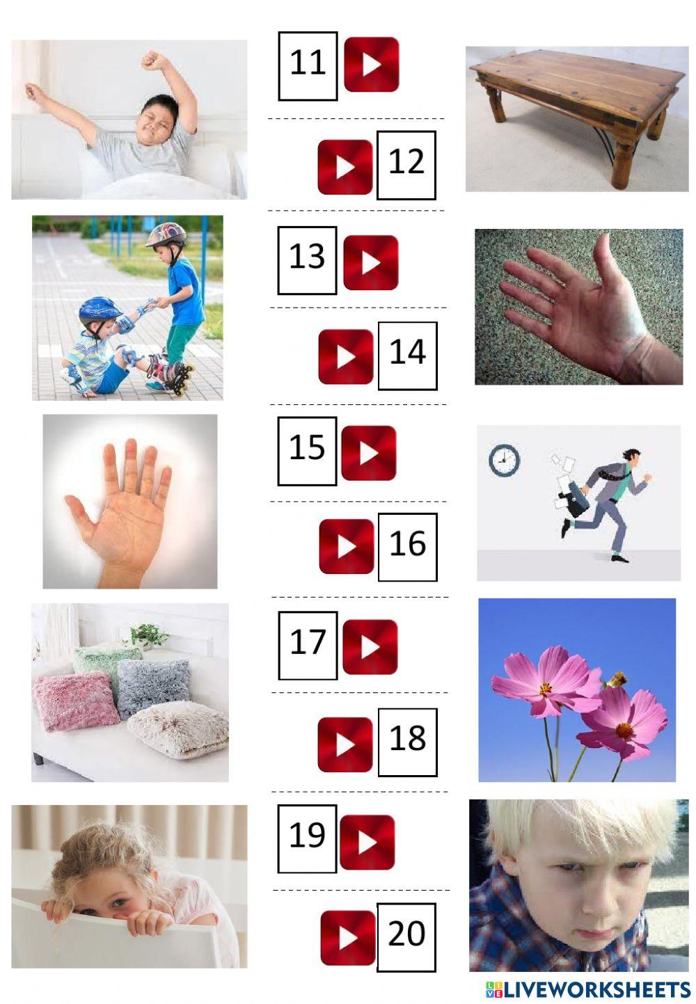 Listen and match - 50 adjectives