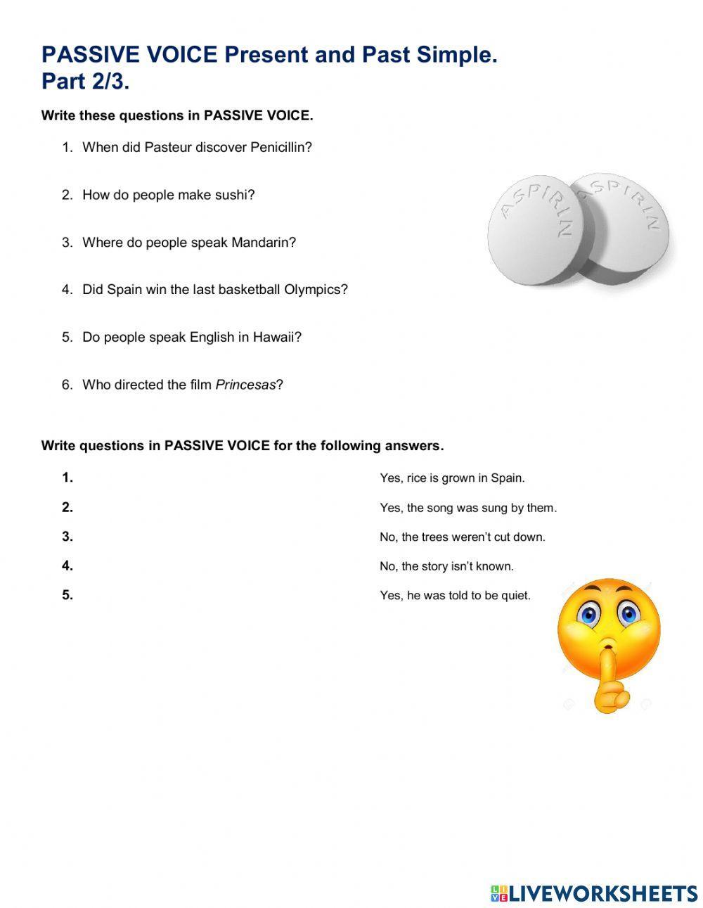 Passive Voice Present and Past Simple-PART 3-3