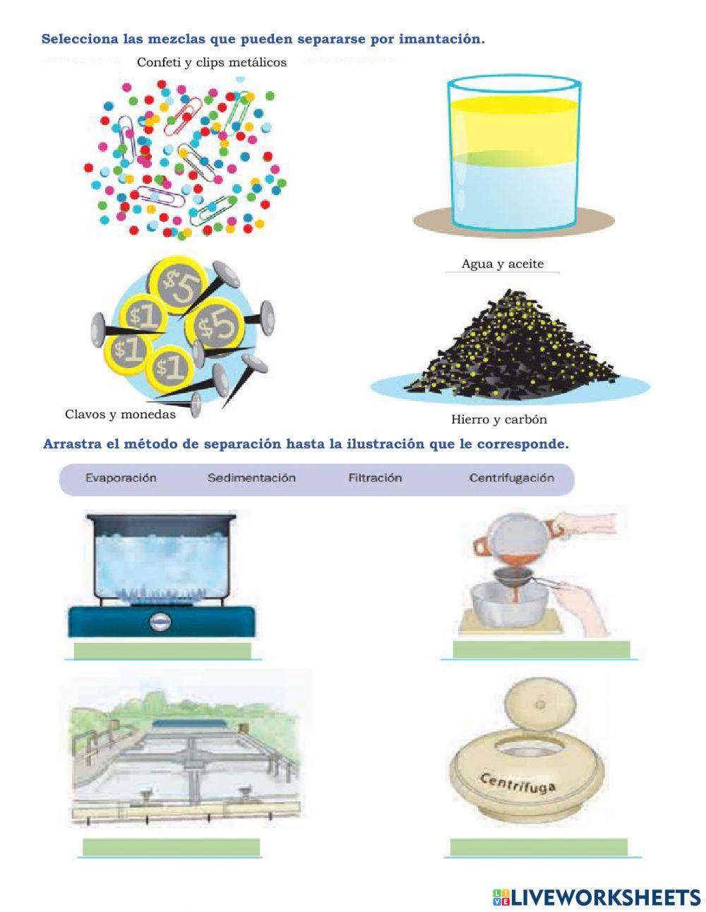 Formas de separar las mezclas