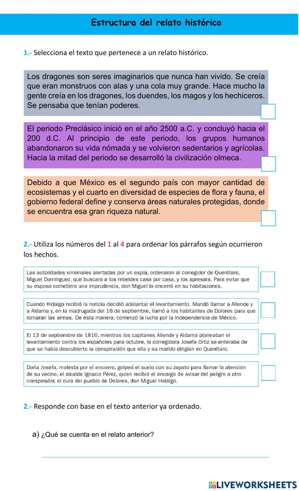 Estructura del relato histórico