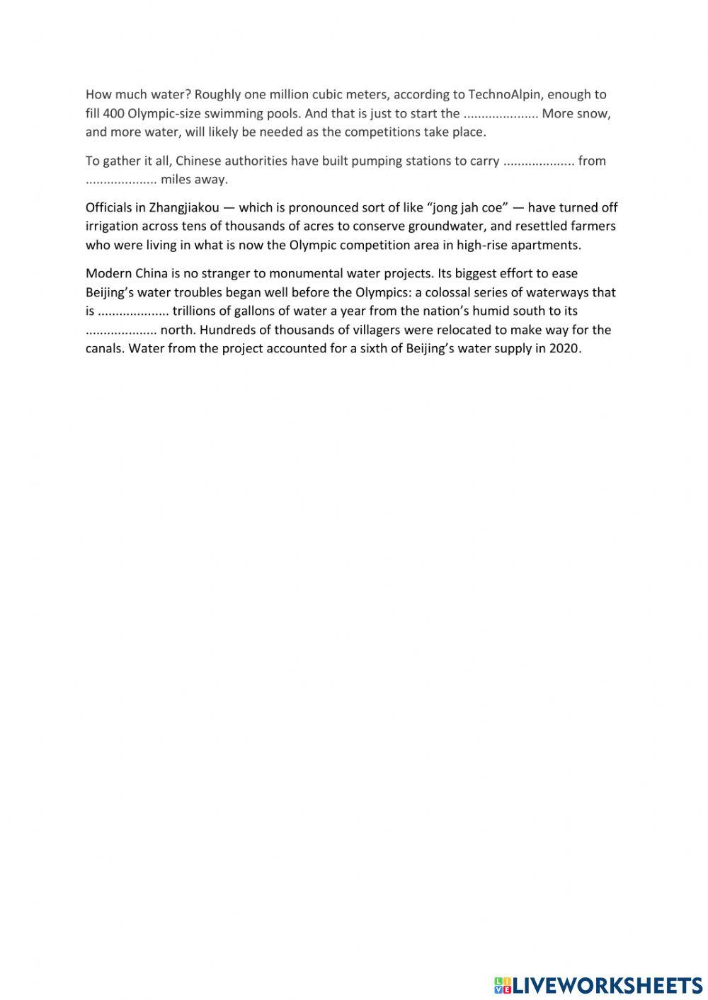 Beijing wanted to host the Winter Olympics