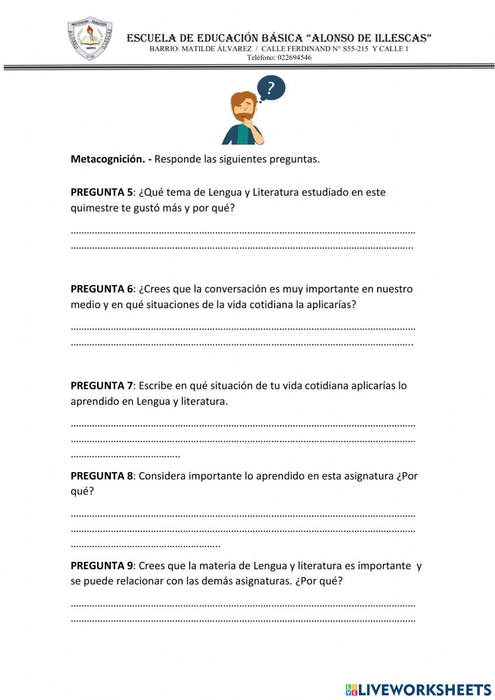 Evaluación quimestral
