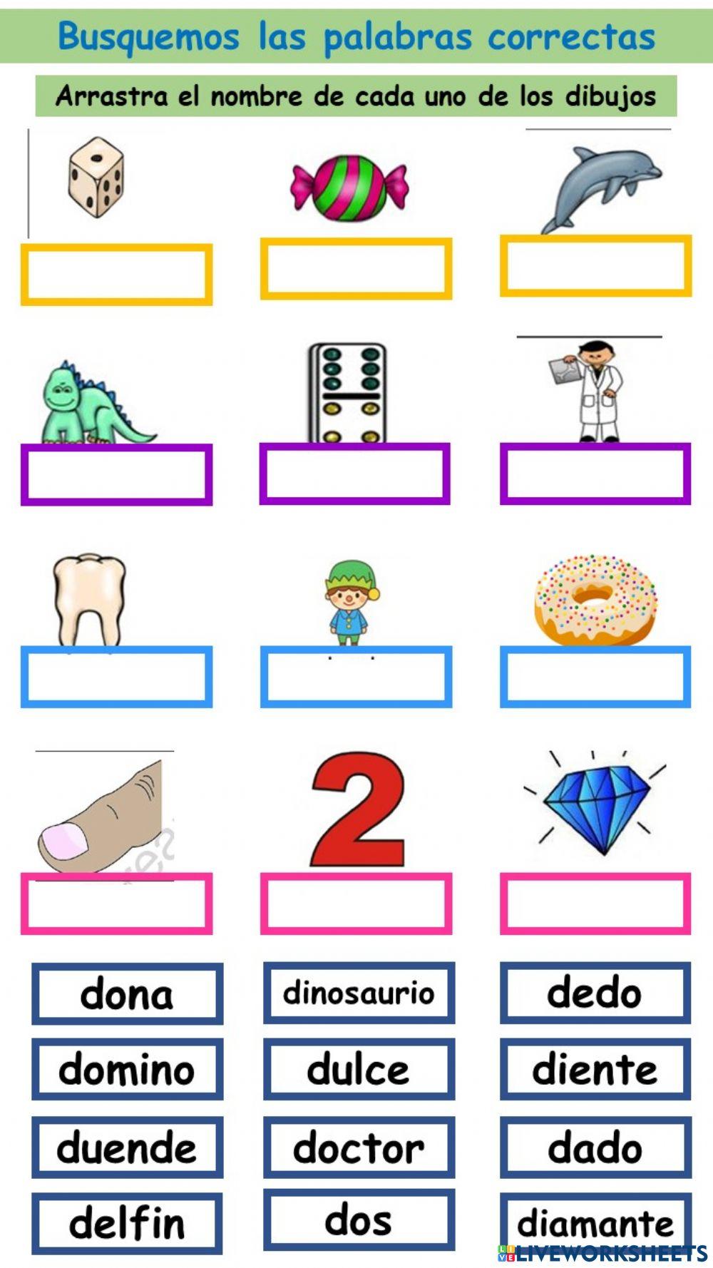 Relacion imagen texto letra d