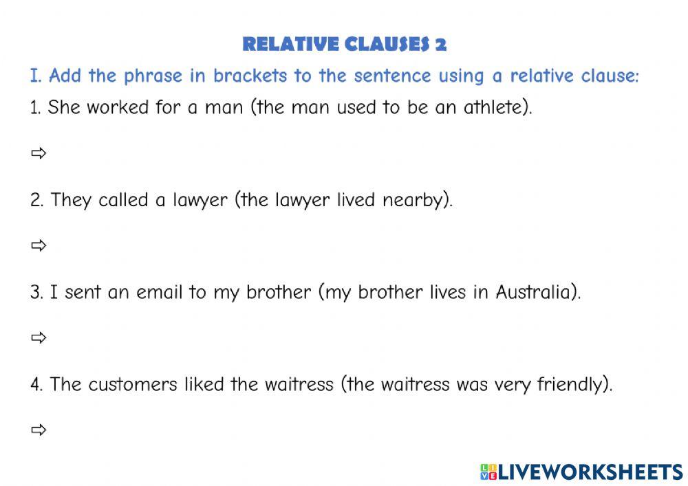 Relative Clauses 2
