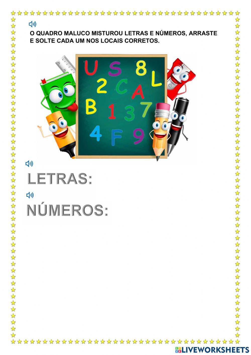 Letras e números