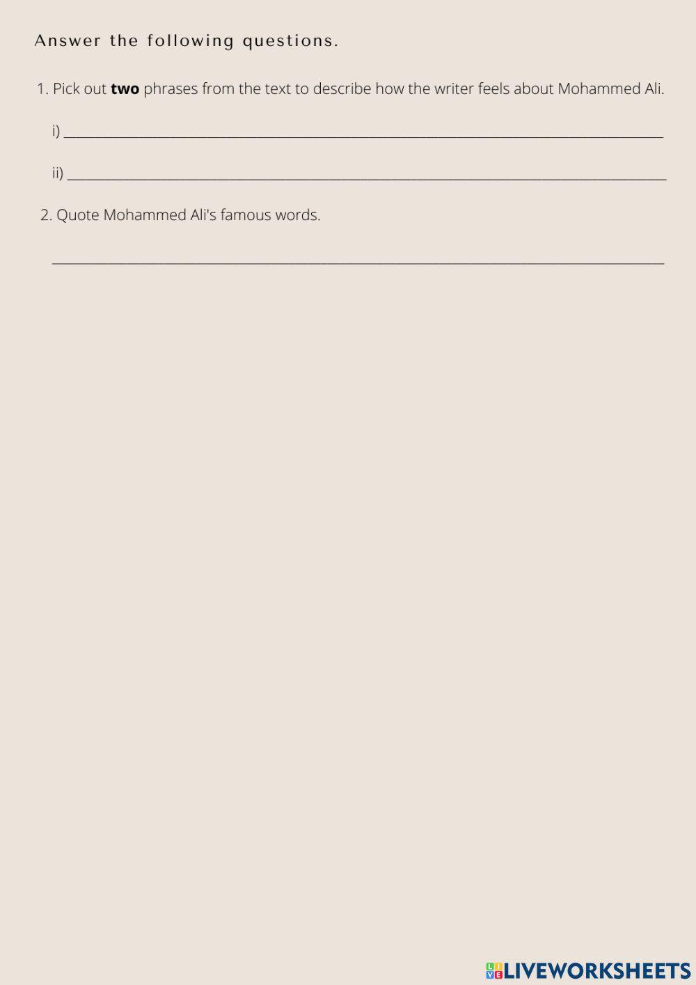 Reading Comprehension