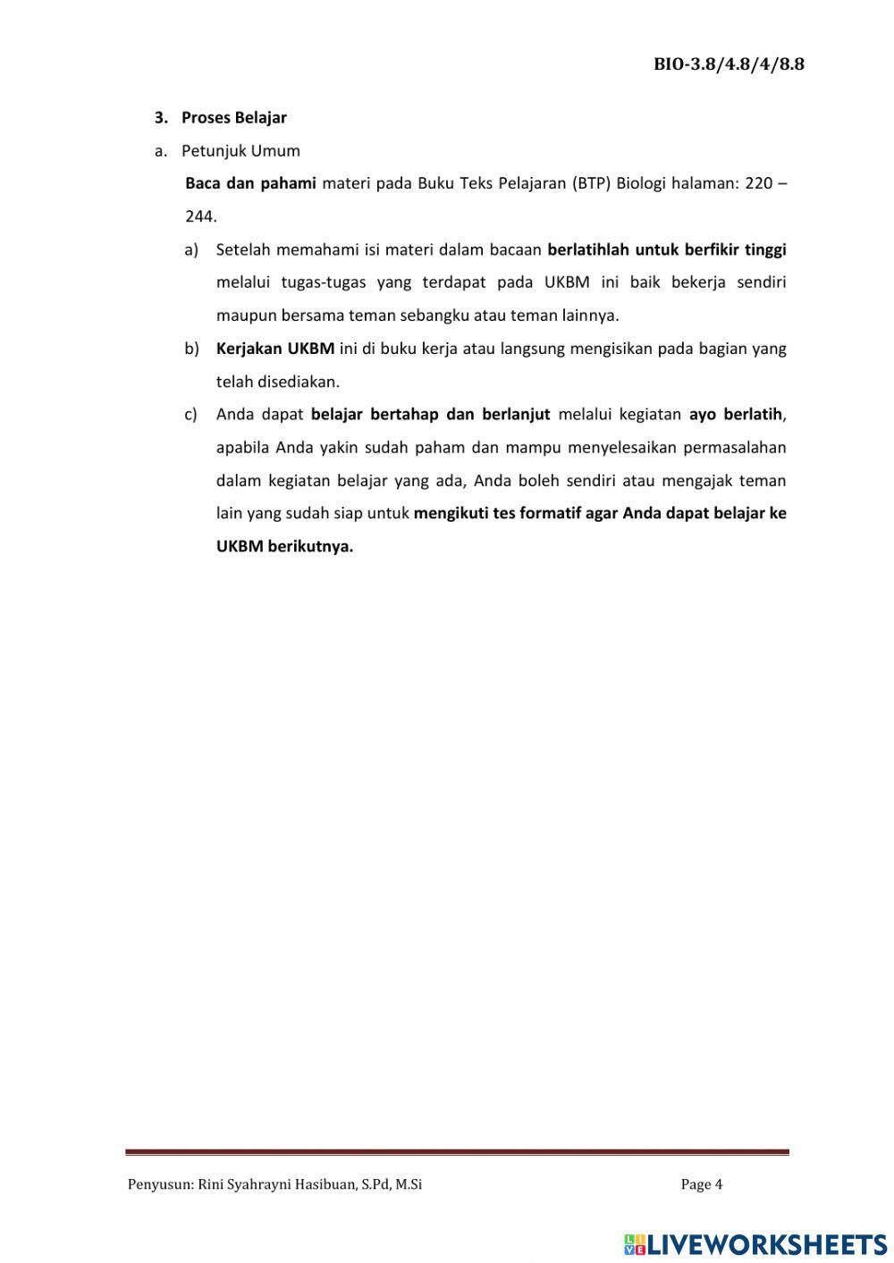 Ulangan Sistem Pernapasan