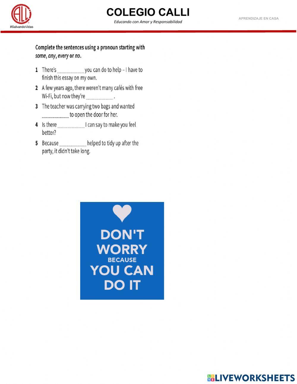 Grammar and Vocabulary Exam Last term