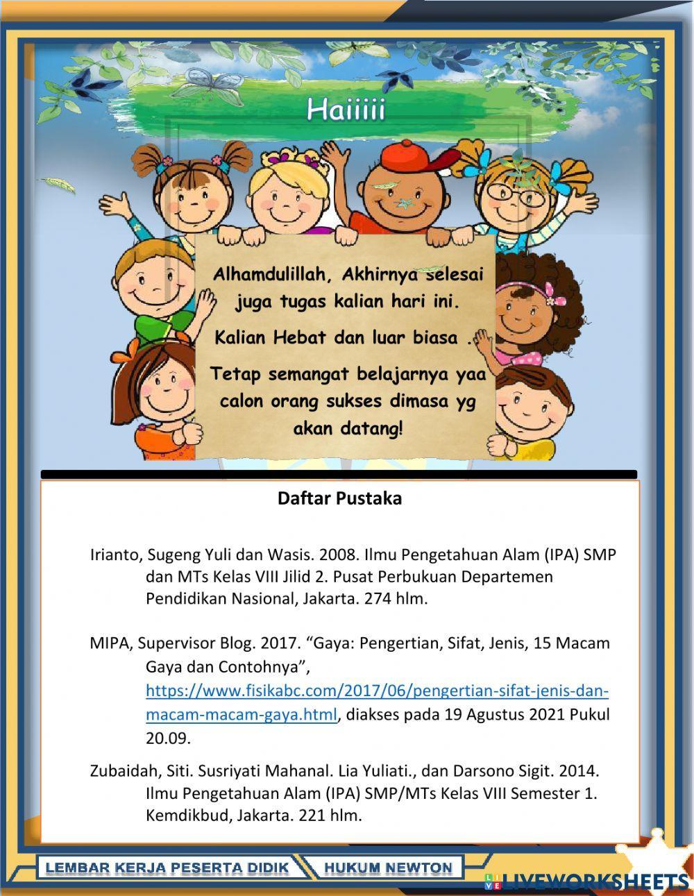 LKPD Hukum 1,2,3 Newton (Bagian 4)