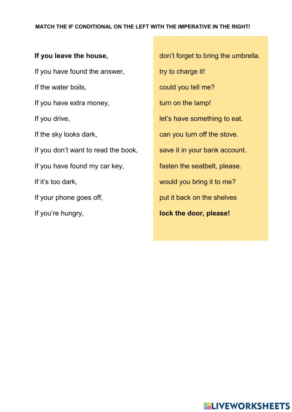 If Conditional+imperative