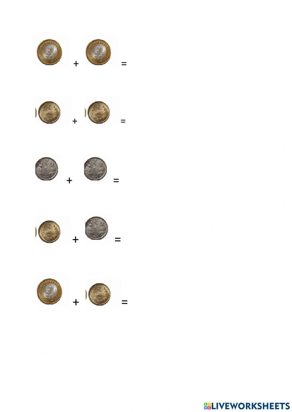 Addition of coins