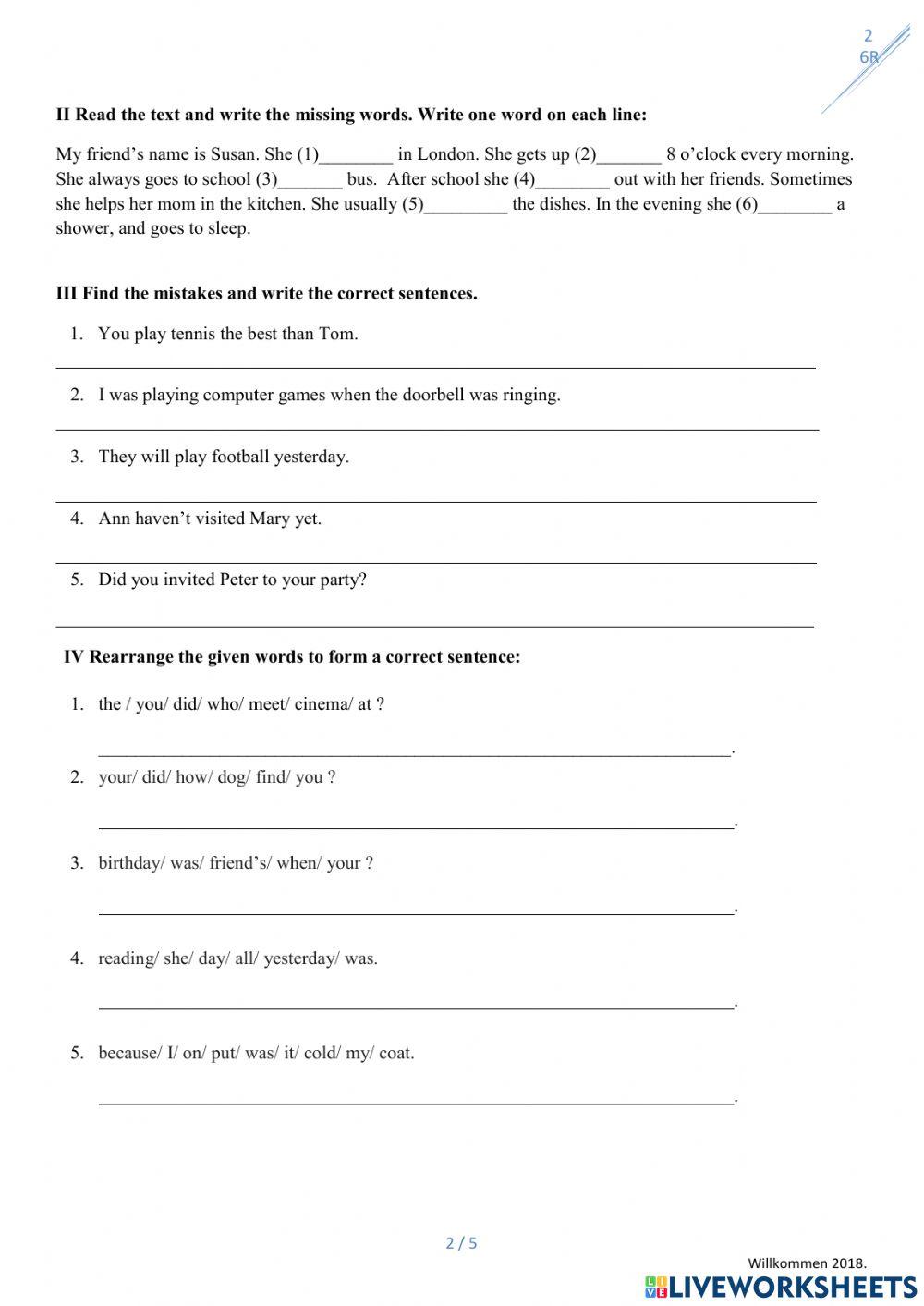 WKM worksheet
