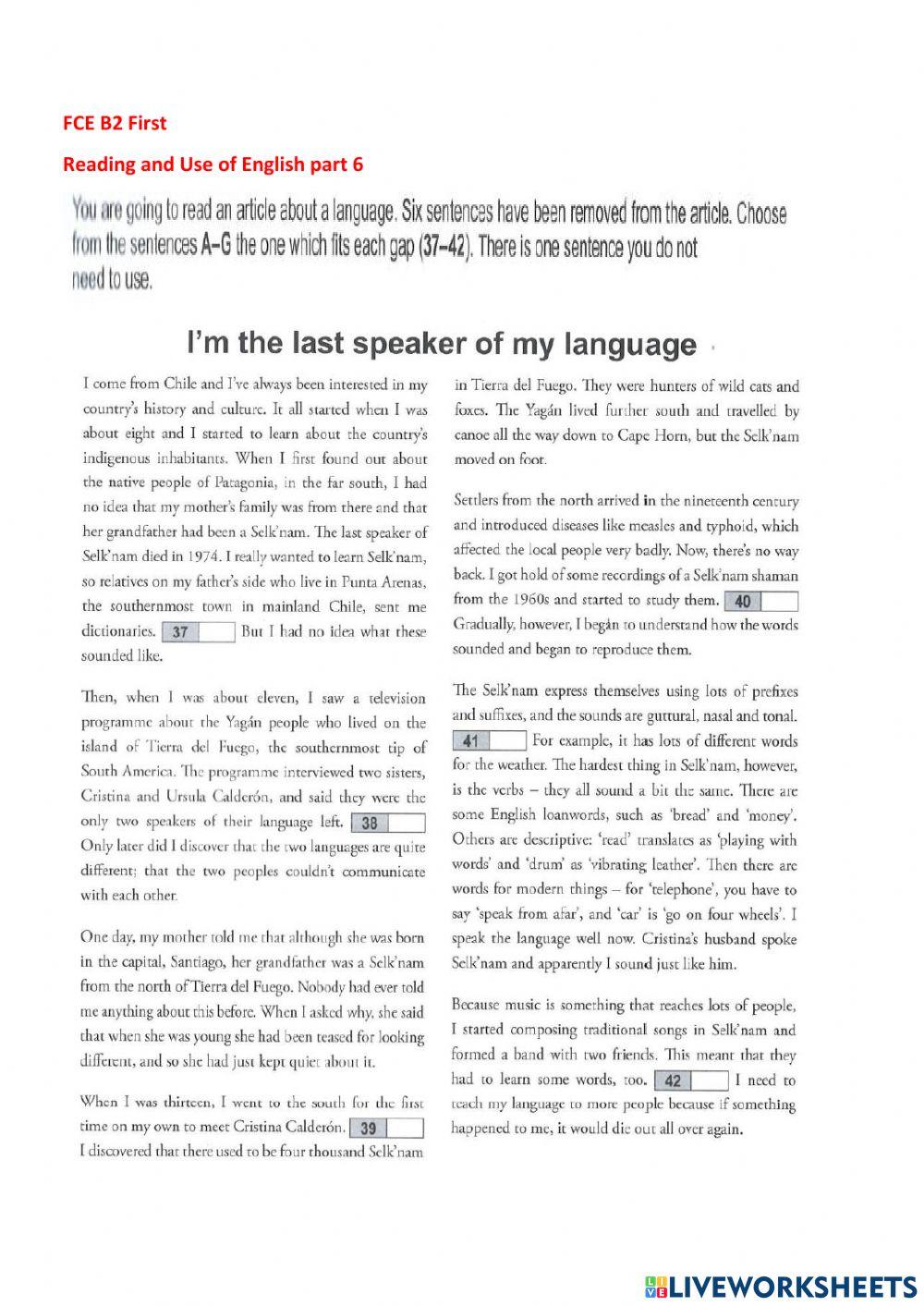 Reading part 6 practice 3