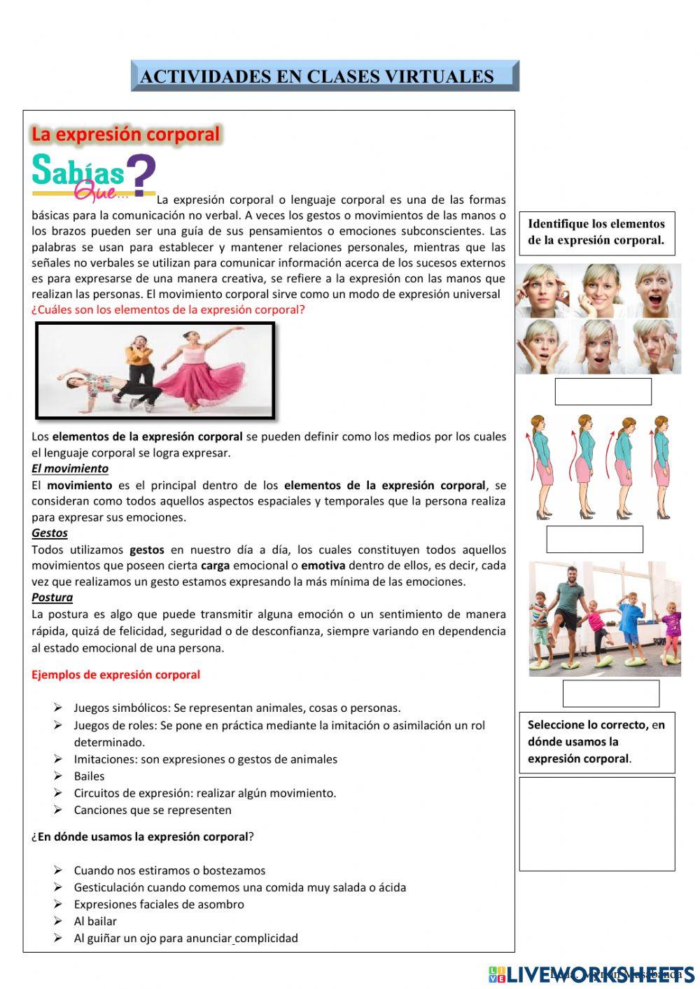 La expresión corporal