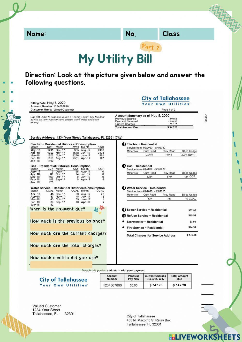 My Utility Bill - Part 2