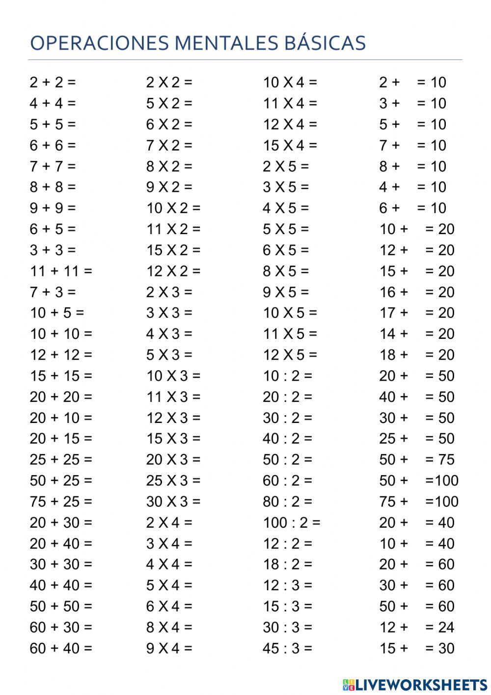 OPERACIONES MENTALES BASICAS