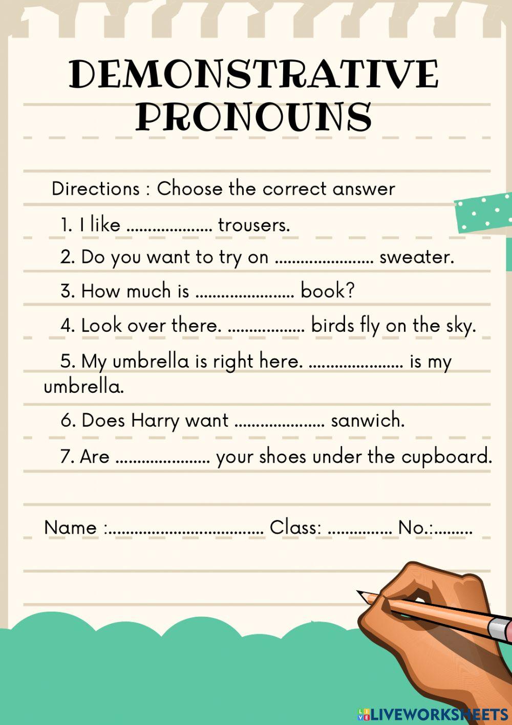 Demonstrative pronouns