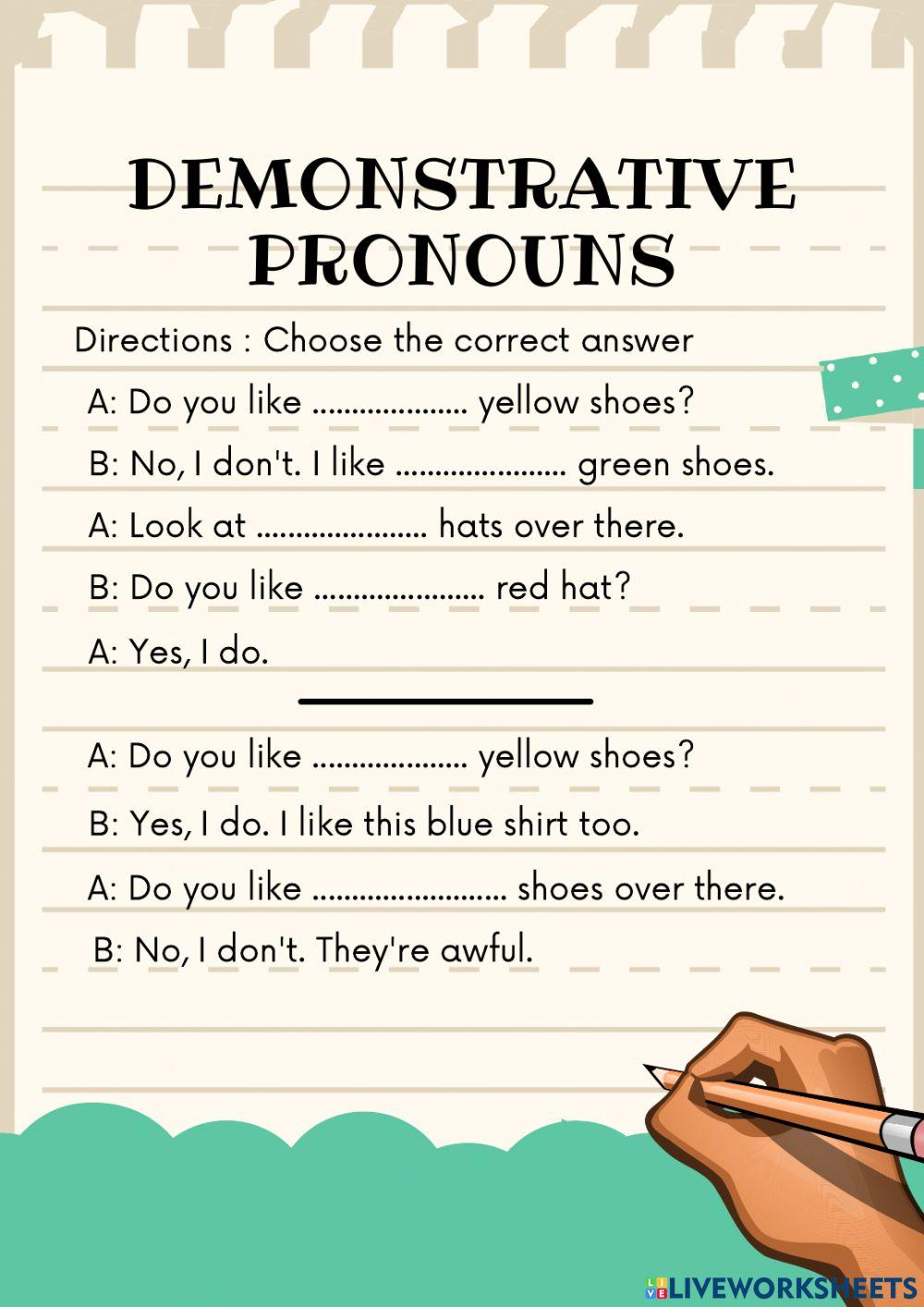 Demonstrative pronouns