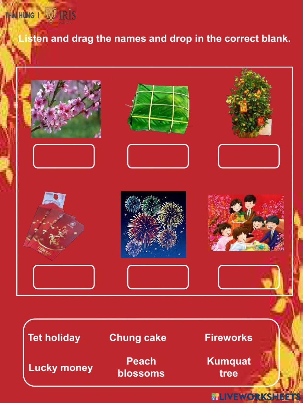 Rainbow-Worksheet about Tet holiday