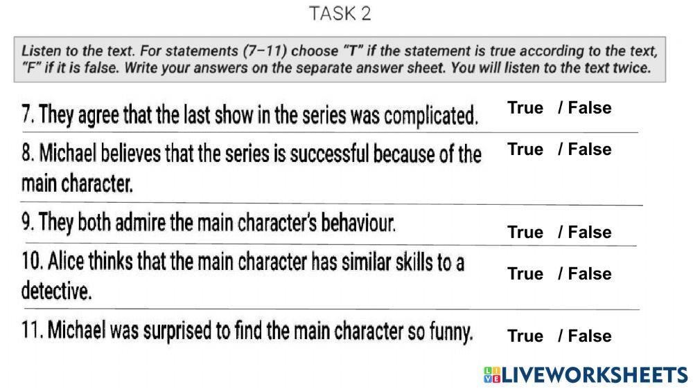 Listening Test 3 Task 2 (Драб)