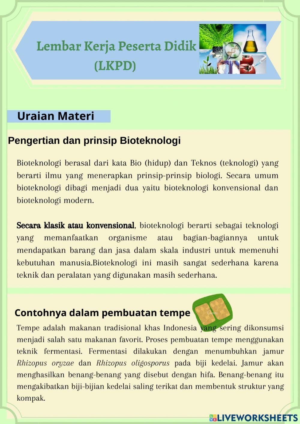 E-LKPD Bioteknologi
