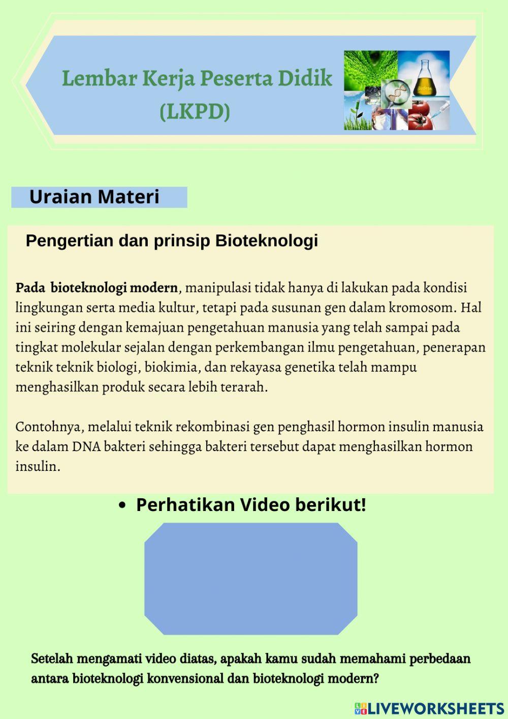 E-LKPD Bioteknologi