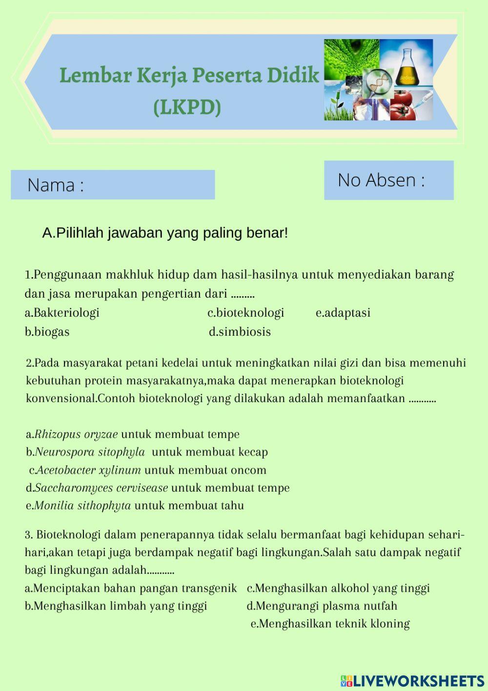 E-LKPD Bioteknologi