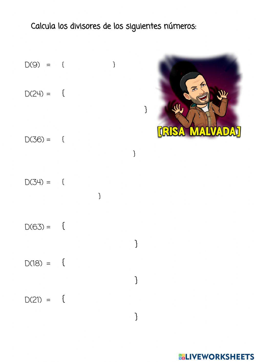 Cálculo de divisores y criterios de divisibilidad