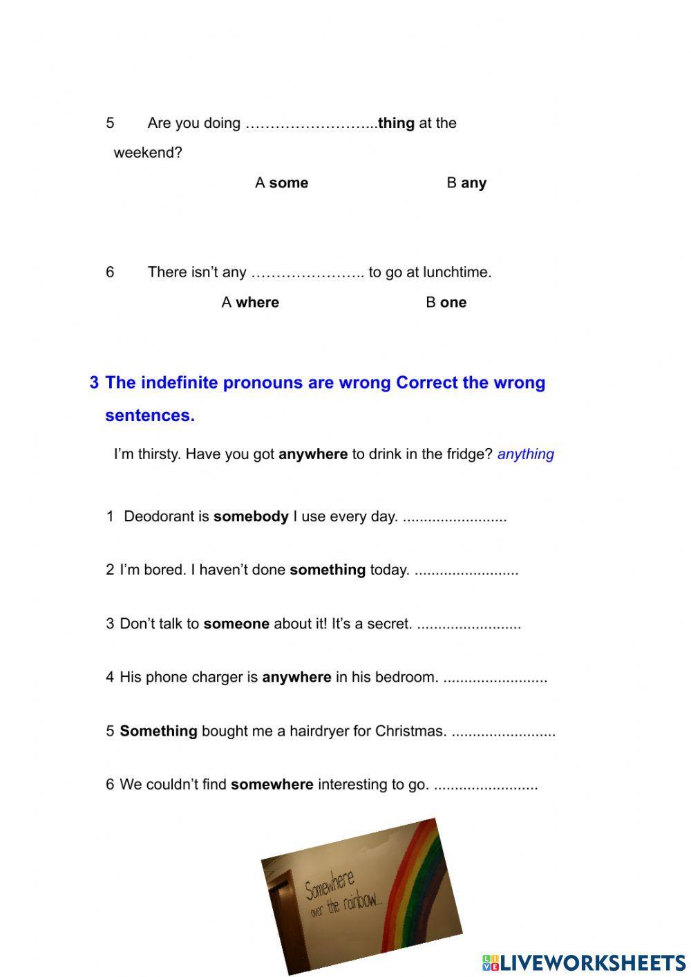 Indefinite pronouns