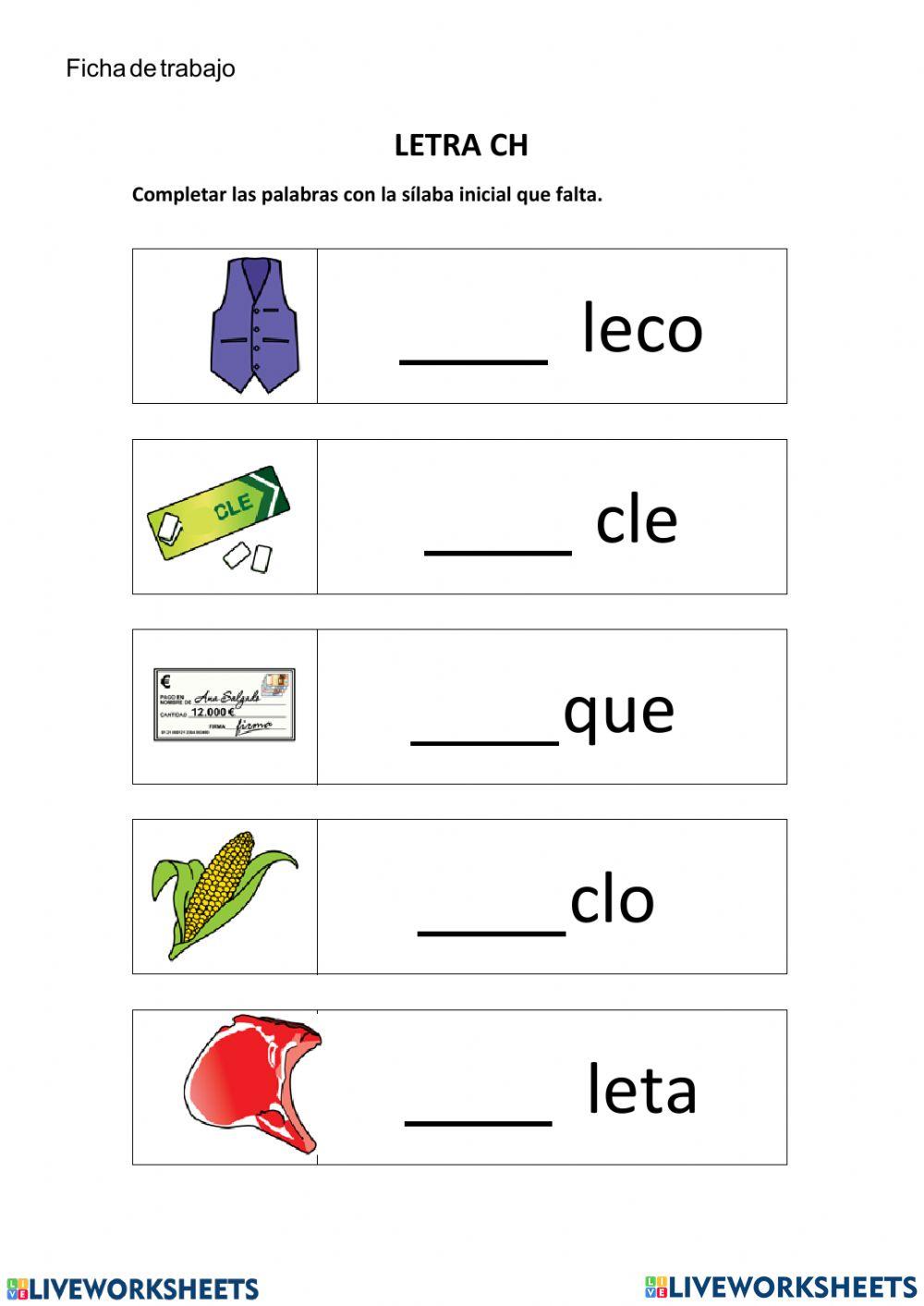 Letra ch Letra ch