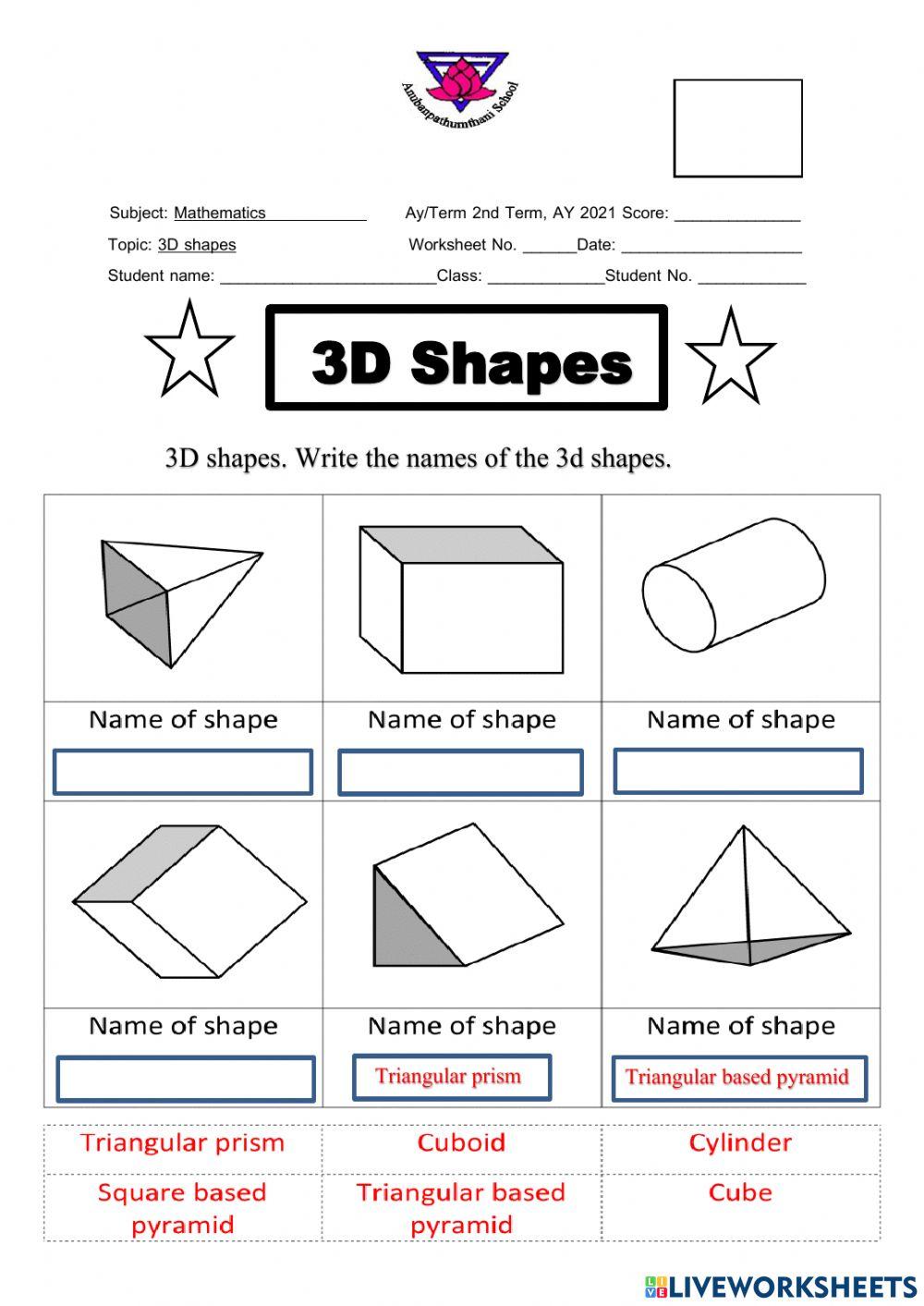 3D shapes