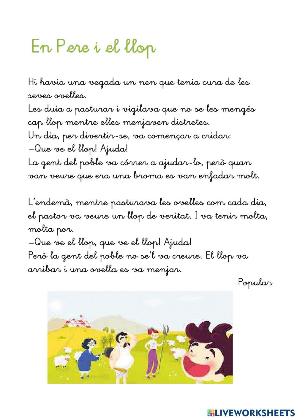 En Pere i el llop En Pere i el llop