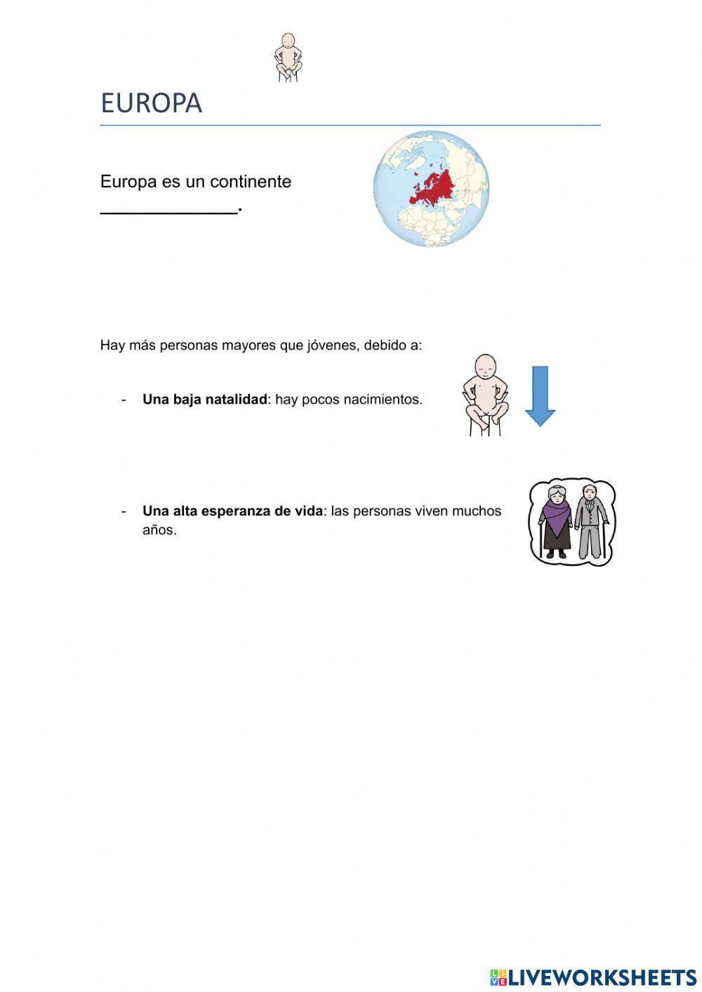 Natalidad, mortalidad. Población España y Europa