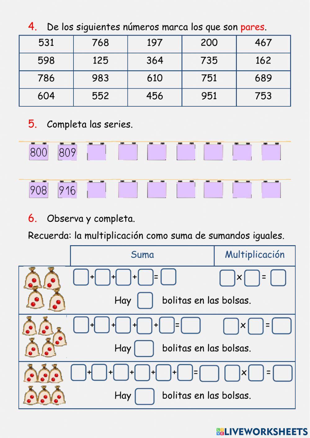 Ejercicios repaso matemáticas febrero
