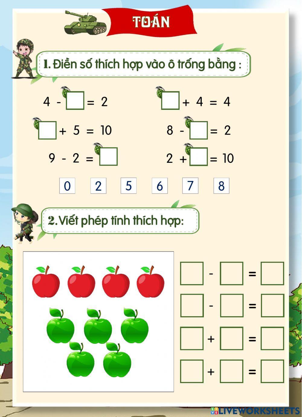 Phiếu ôn cuối tuần 13 - Lớp 1