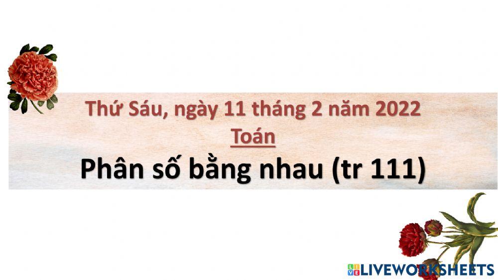 Phân số bằng nhau