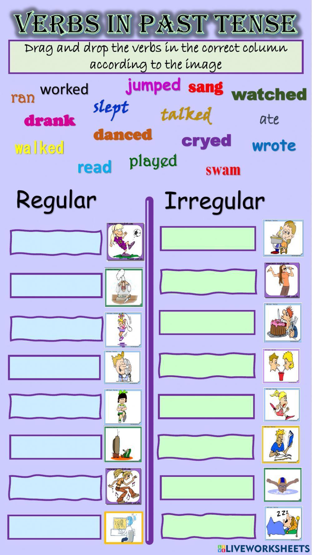 Regular and Irregular verbs