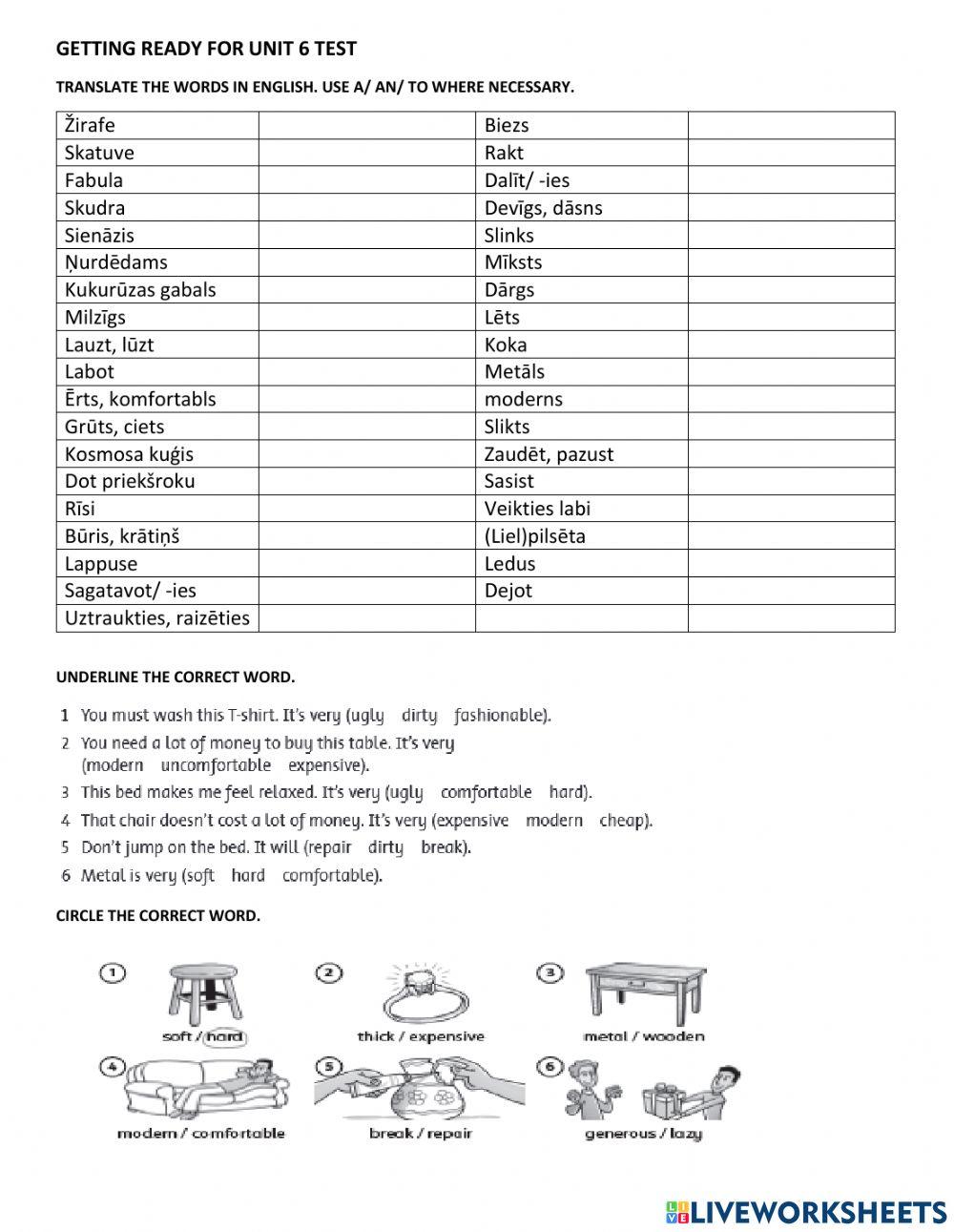 FF 4 Getting Ready for Unit 6 Test