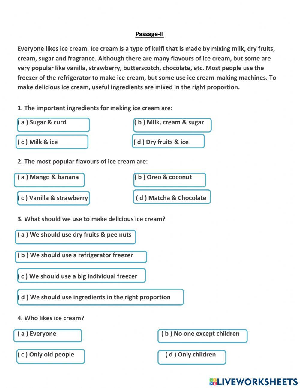 Comprehension Passage