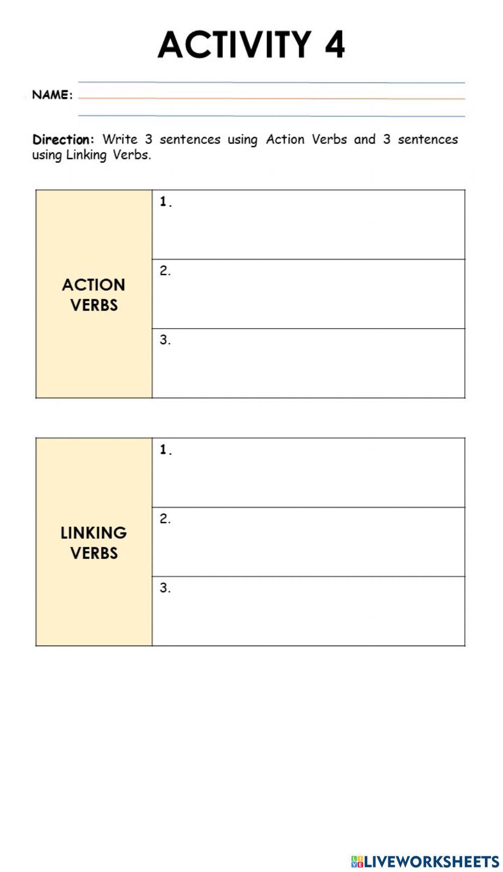A4-Q2W8-Lesson 14 - Reviewing Action Verbs and Linking Verbs