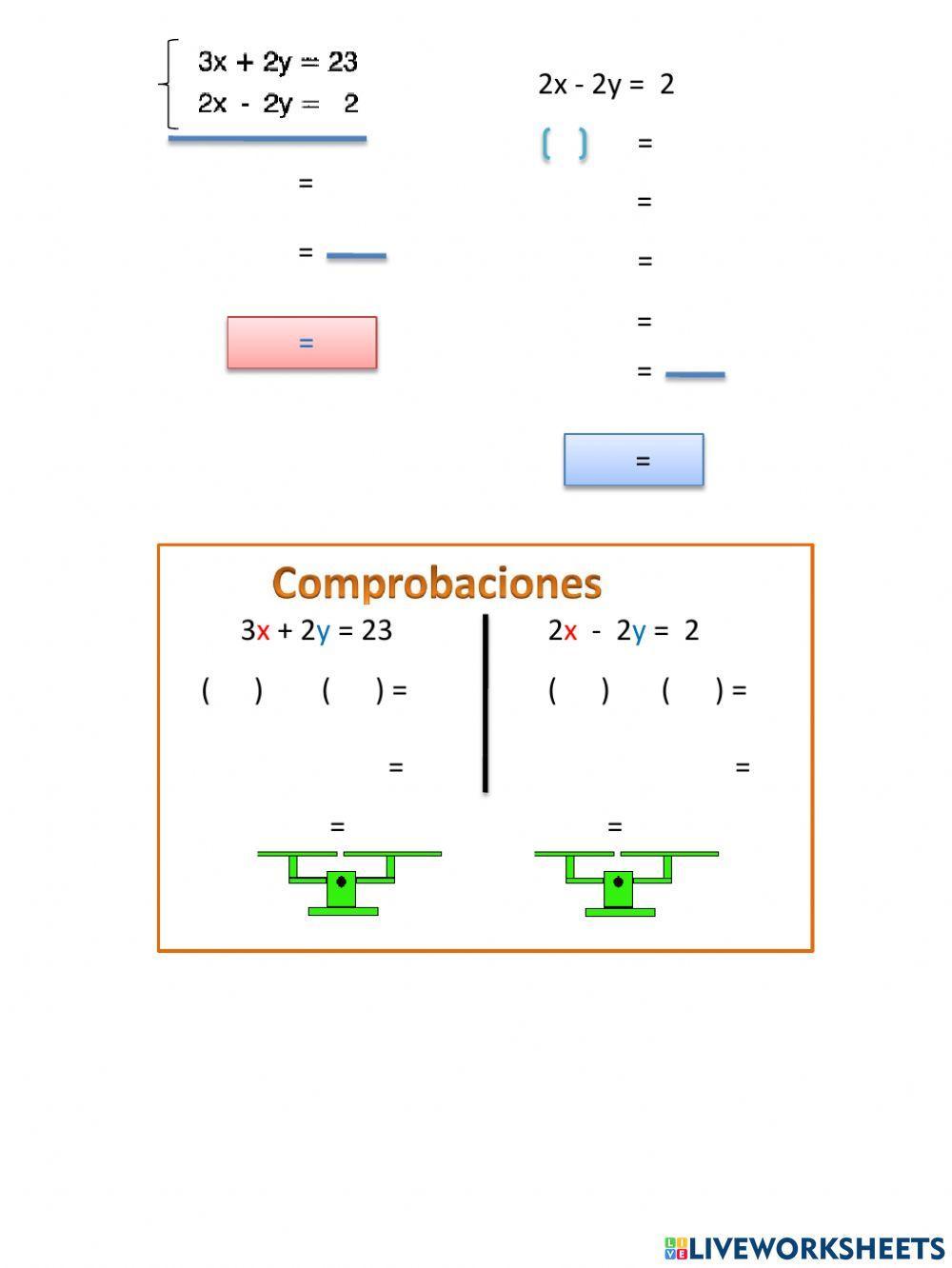 Métdod de reducción o  suma y resta