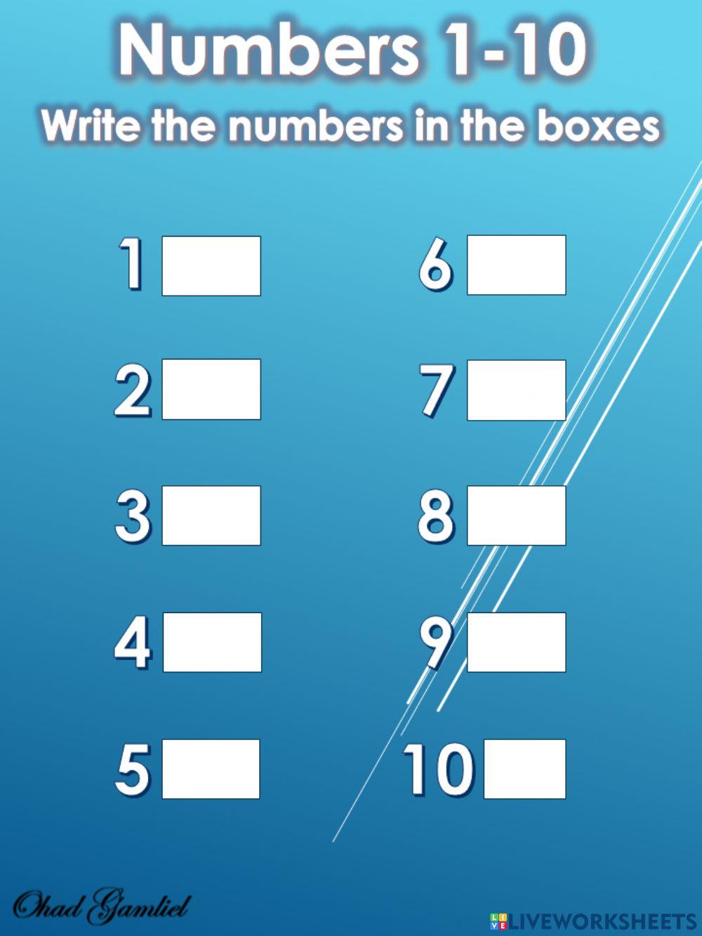 Write the numbers 1-10 6829812 | ohadgamliel | Live