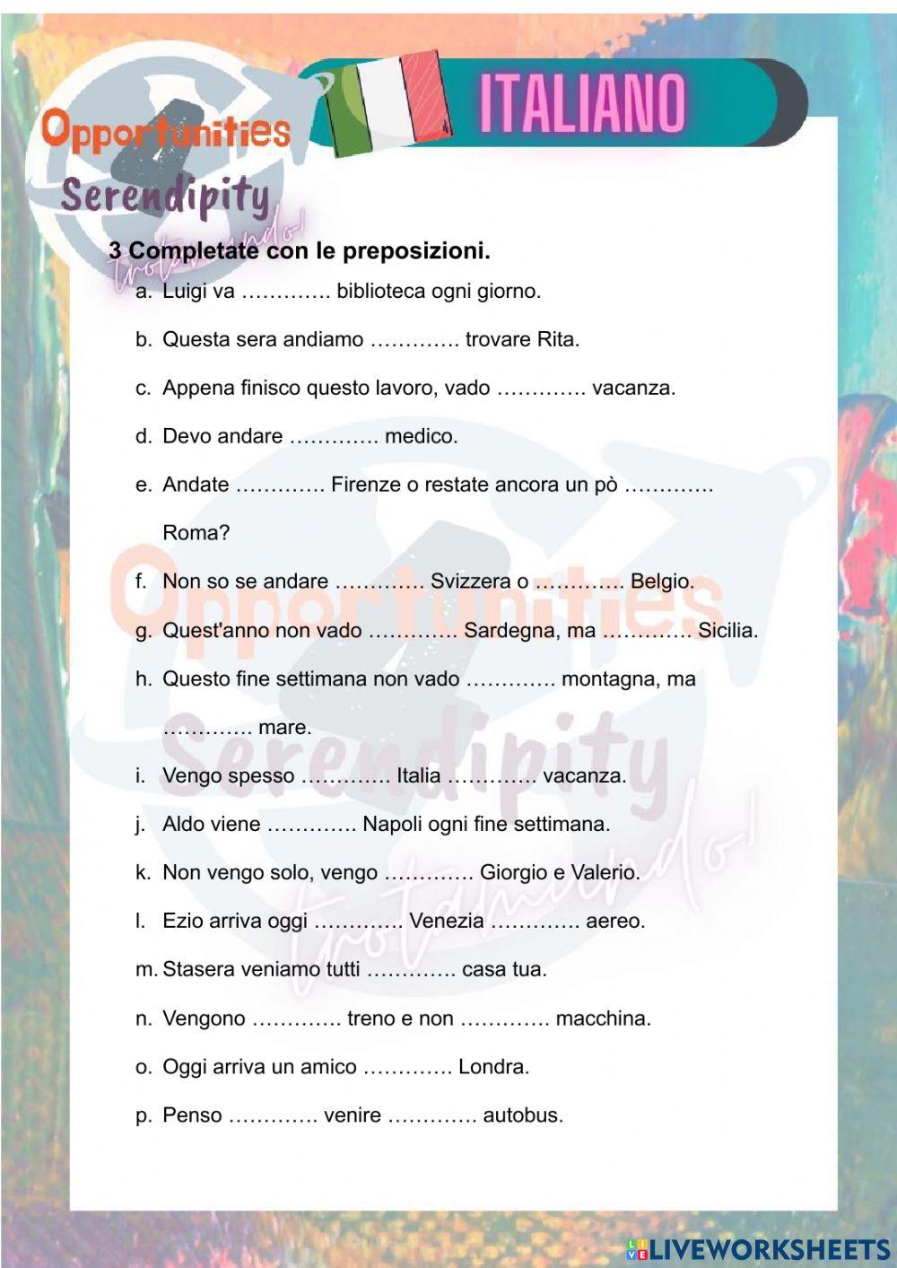 Progetto Italiano tarea 9