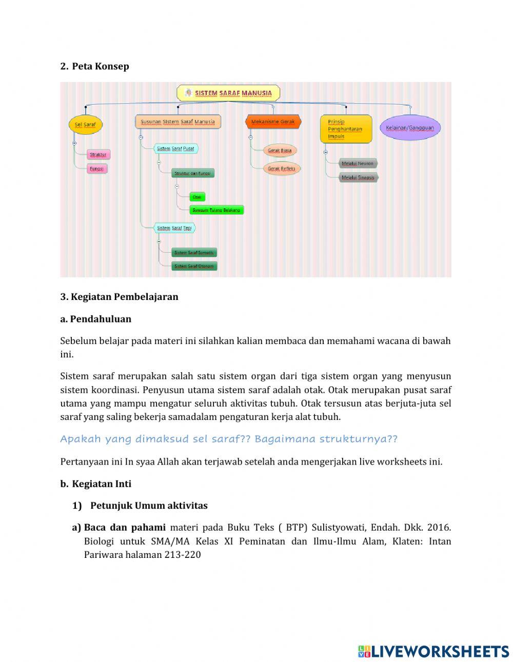 Lkpd x. 1 sistem saraf