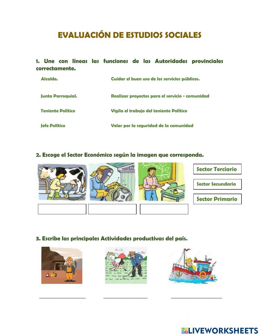 Evaluación de Estudios Sociales