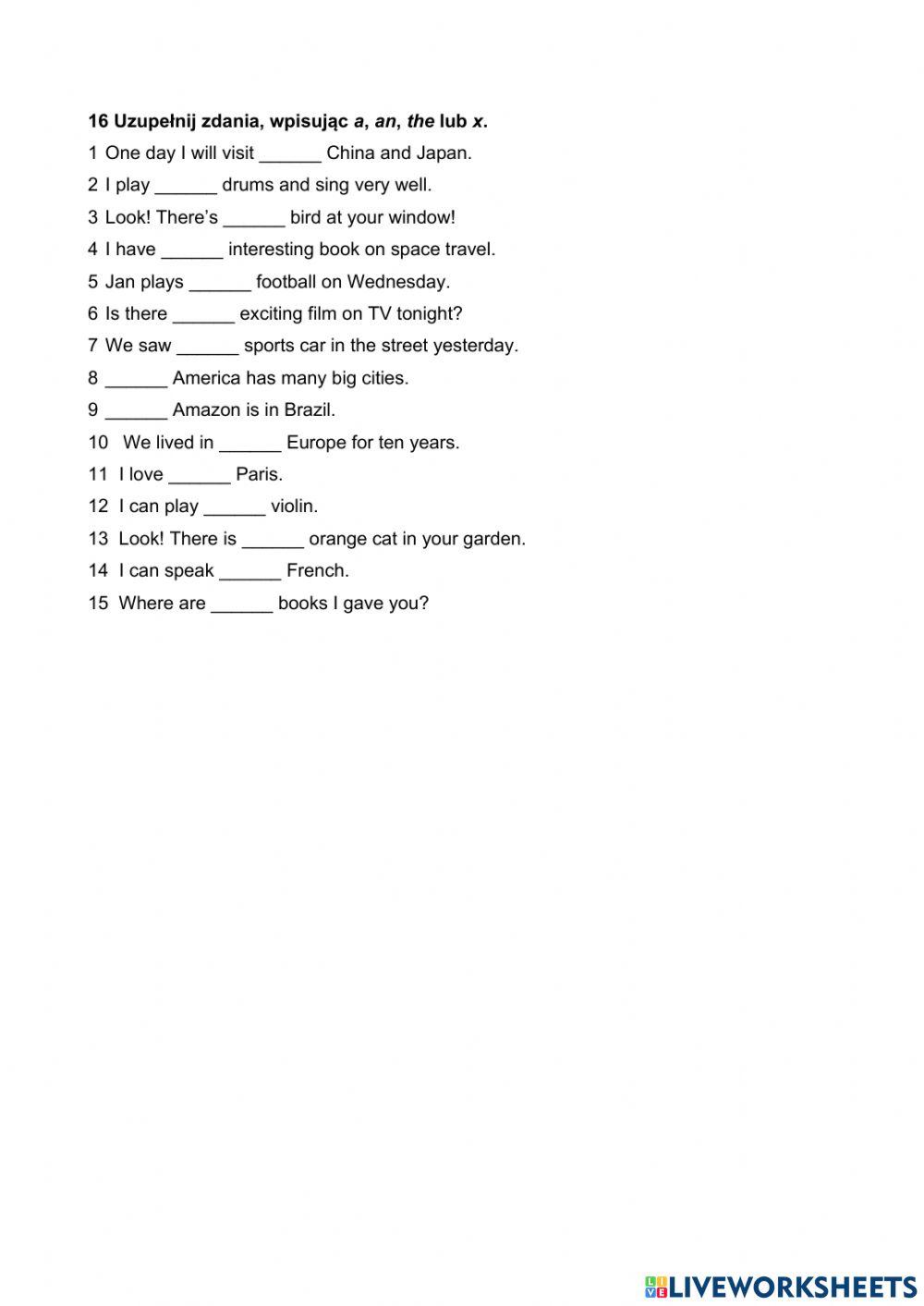 Team Up Plus Klasa 6 Team Up Plus 6 END OF TERM TEST (units 1-4) online exercise for | Live