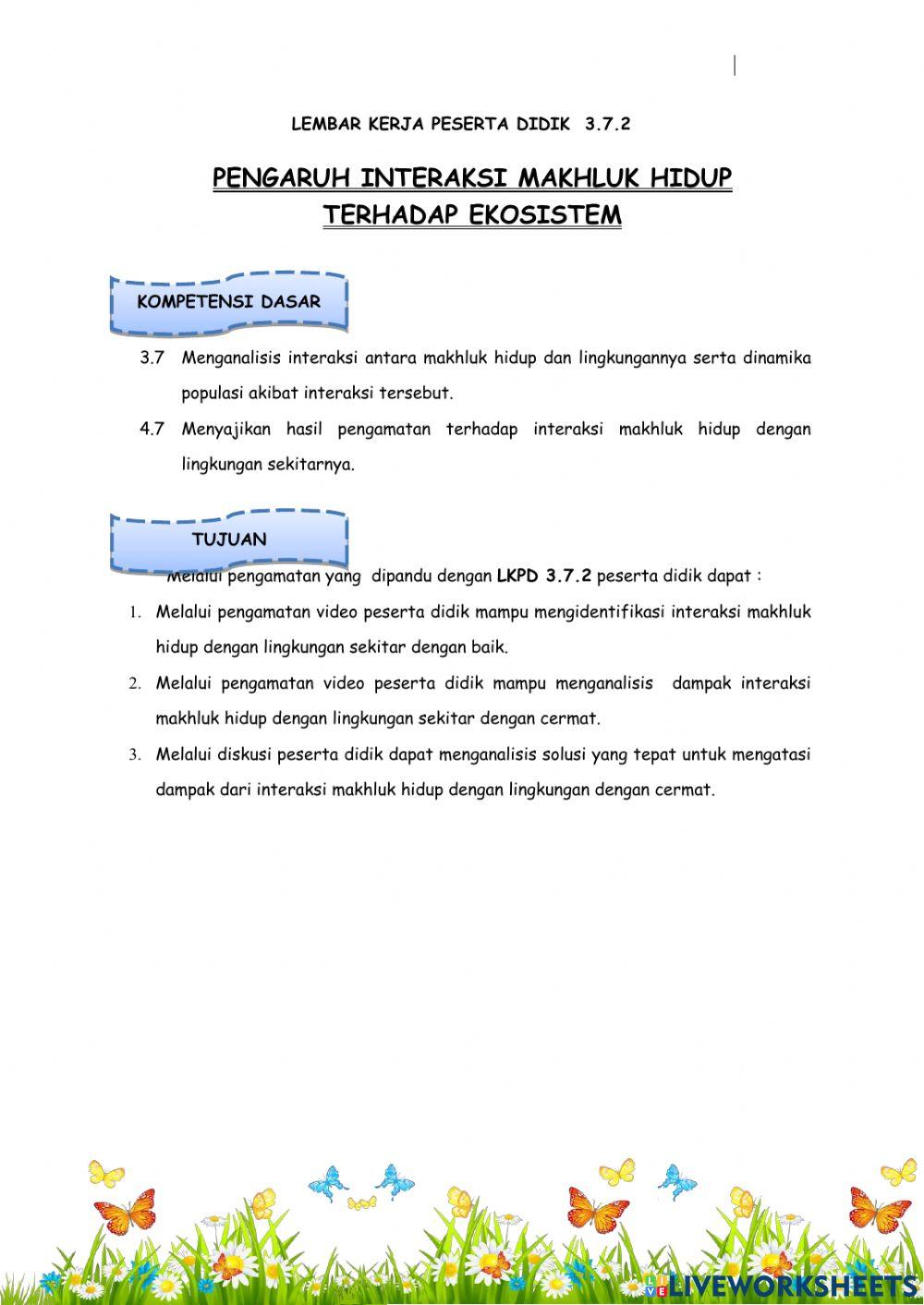 Interaksi Makhluk Hidup dan Dinamika Populasi